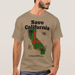 カリフォ救ルニアのデジタル迷彩柄 Tシャツ