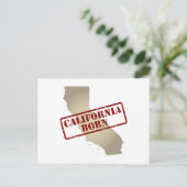カリフォ生まれルニア – 地図上のスタンプ ポストカード (スタンド正面)