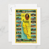 カリフスペインのォルニアのミッション ポストカード (正面/裏面)