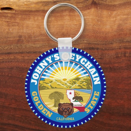 カリフパーソナライズされたォルニア2.0キーチェーン キーホルダー (正面)