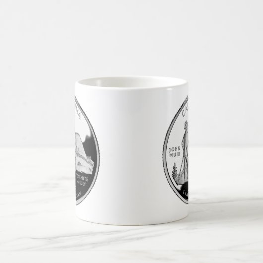 カリフフェイクォニア州クォーターヨセミテバレーミュア コーヒーマグカップ (中央)