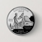 カリフフェイクォニア州クォーターヨセミテバレーミュア 缶バッジ (正面)
