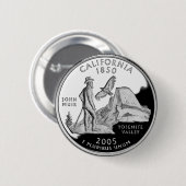 カリフフェイクォニア州クォーターヨセミテバレーミュア 缶バッジ (正面&裏面)