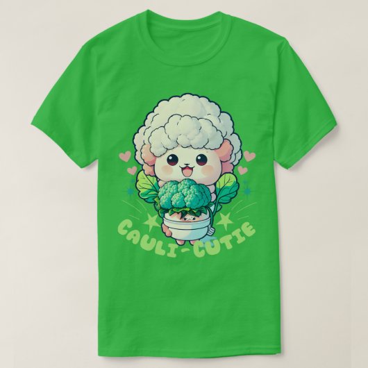 カリフラワーかわいこちゃん Tシャツ (デザイン正面)