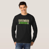 カリフラワーのささやき手 野菜農家 ヴィーガン菜食主義者 Tシャツ (正面フル)