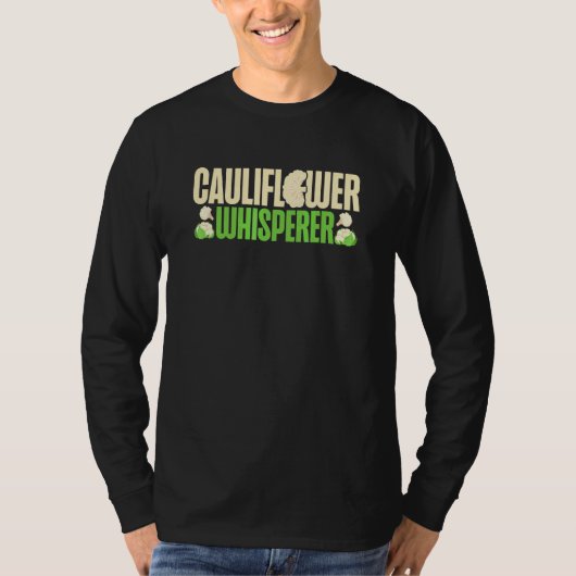 カリフラワーのささやき手 野菜農家 ヴィーガン菜食主義者 Tシャツ (正面)
