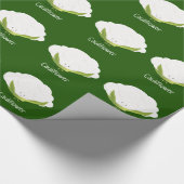 カリフラワーのキャラクター|の包装紙 ラッピングペーパー (角)