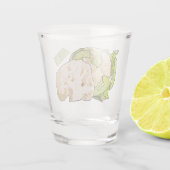 カリフラワーの漫画イラスト ショットグラス (裏面)