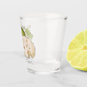 カリフラワーの漫画イラスト ショットグラス (右)