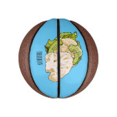 カリフラワーの漫画イラスト ミニバスケットボール (縦)