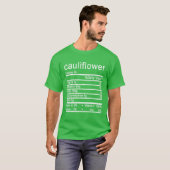 カリフラワー栄養事実ラベル感謝祭Chr Tシャツ (正面フル)