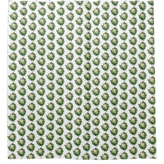 カリフラワー模様 シャワーカーテン (正面)