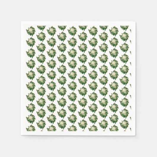 カリフラワー模様 スタンダードカクテルナプキン (正面)