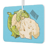 カリフラワー漫画イラストレーション カーエアーフレッシュナー (左)