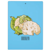 カリフラワー漫画イラストレーション クリップボード (裏面)