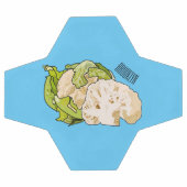 カリフラワー漫画イラストレーション サッカーボール (フラット)