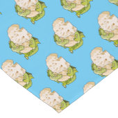 カリフラワー漫画イラストレーション ショートテーブルランナー (コーナー)