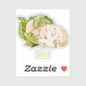 カリフラワー漫画イラストレーション シール (シート)