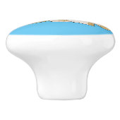 カリフラワー漫画イラストレーション セラミックノブ (側面)