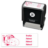 カリフラワー漫画イラストレーション セルフインキングスタンプ (インサイチュ)