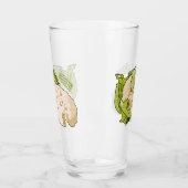 カリフラワー漫画イラストレーション タンブラーグラス (左)