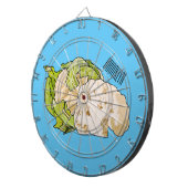 カリフラワー漫画イラストレーション ダーツボード (正面右)