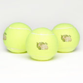 カリフラワー漫画イラストレーション テニスボール (マルチ)