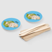 カリフラワー漫画イラストレーション ハンドファン (組立なし)