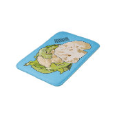 カリフラワー漫画イラストレーション バスマット (アングル)