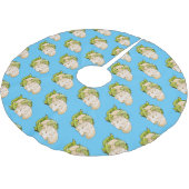 カリフラワー漫画イラストレーション ブラッシュドポリエステルツリースカート (アングル)