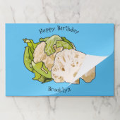 カリフラワー漫画イラストレーション ペーパーパッド (折り畳み)