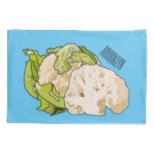 カリフラワー漫画イラストレーション 枕カバー (裏面)