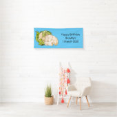 カリフラワー漫画イラストレーション 横断幕 (インサイチュ)