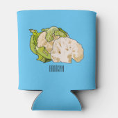 カリフラワー漫画イラストレーション 缶クーラー (裏面)