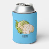 カリフラワー漫画イラストレーション 缶クーラー (缶裏面)