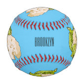 カリフラワー漫画イラストレーション 野球ボール (裏面)