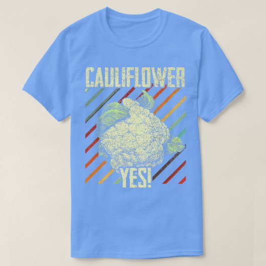 カリフラワーYesおもしろい野菜園芸家320 Tシャツ (デザイン正面)