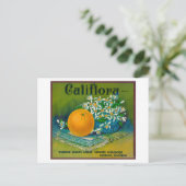 カリフローラオレンジラベルリバーサイド， CA ポストカード (スタンド正面)