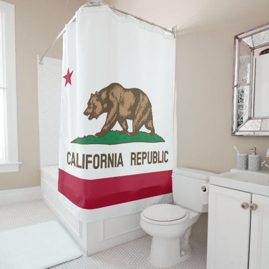 カリフ人気があるォニア州旗 シャワーカーテン (インサイチュ)
