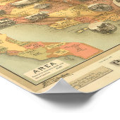 カリフ図解入りの、写真付きのォニアのヴィンテージ地図 ポスター (角)