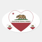 カリフ生まれアニアとハート 楕円形シール (正面)