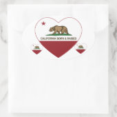 カリフ生まれアニアとハート 楕円形シール (バッグ)