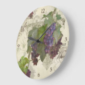 カリフ素朴ォルニアヴィネヤードピノノワワインワイナリー ラージ壁時計 (傾斜)