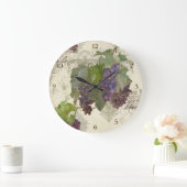 カリフ素朴ォルニアヴィネヤードピノノワワインワイナリー ラージ壁時計 (ホーム)