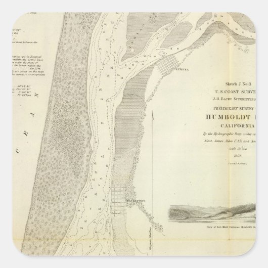 カリフ・フンボルト湾 スクエアシール (正面)
