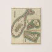 カリブのさまざまな島のヴィンテージの地図 ジグソーパズル (縦)