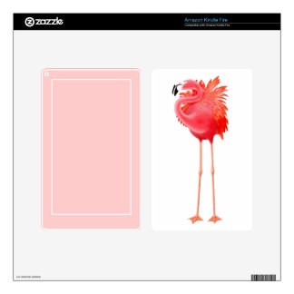 カリブのなピンクのフラミンゴのKindleの火の皮 Kindle Fire スキン