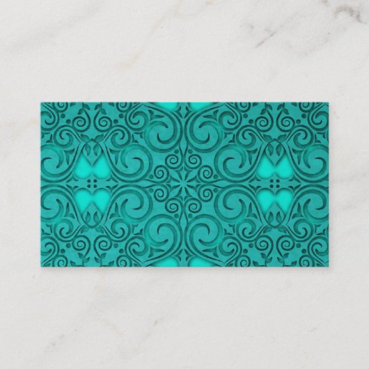 カリブのなファンタジーの花柄 名刺 (正面)