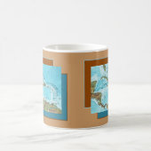 カリブのな地図のマグ コーヒーマグカップ (中央)