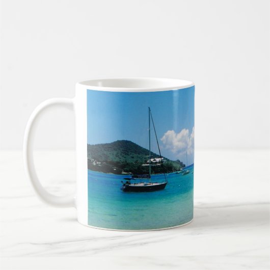 カリブのな場面のマグ コーヒーマグカップ (左)